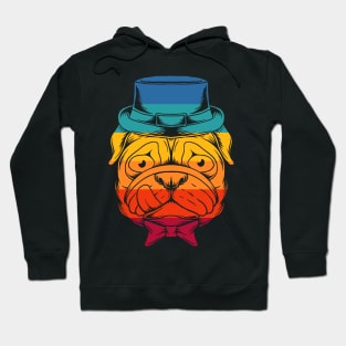 Dog Pug Retro Hat Hoodie